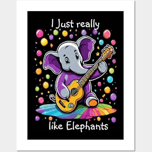 Jazzy Elephant Serenade Birthday Posters and Art